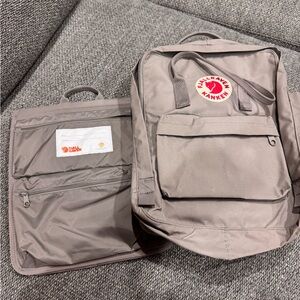 Kånken Gray Backpack and Kånken Organizer